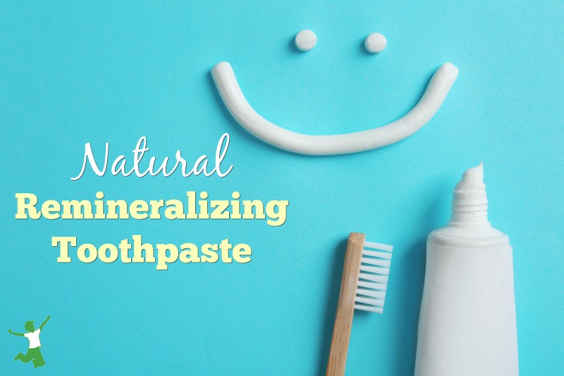natural remineralizing toothpaste in a tube