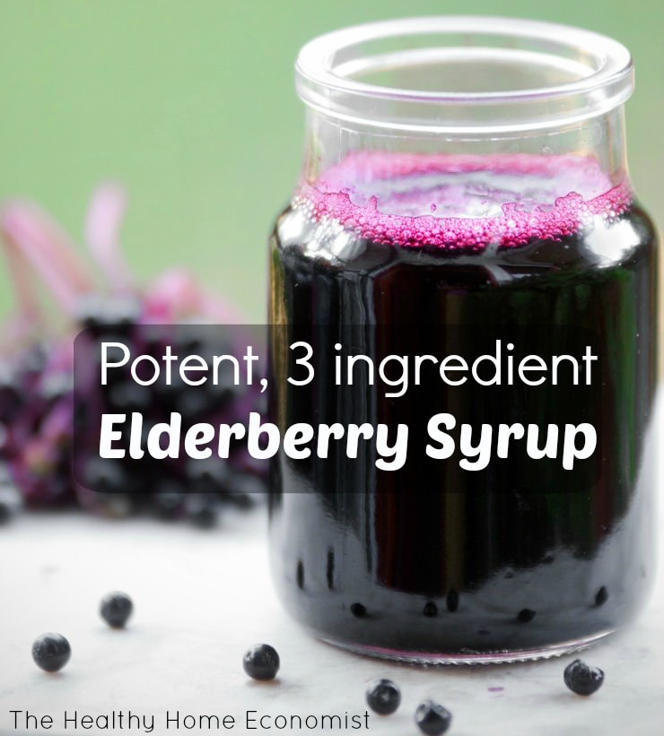 elderberry syrup in a jar