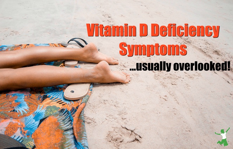 woman with Vitamin D deficiency sunbathing on a sandy beach