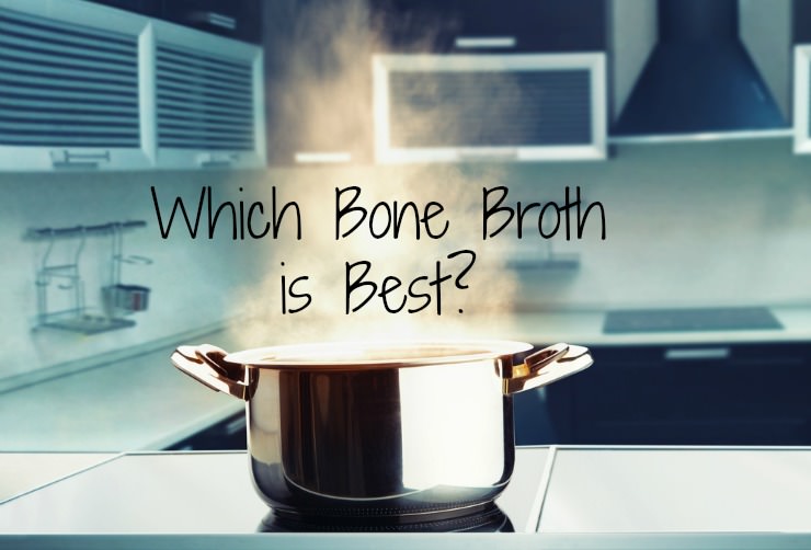 best bone broth simmering in a stockpot on the stove