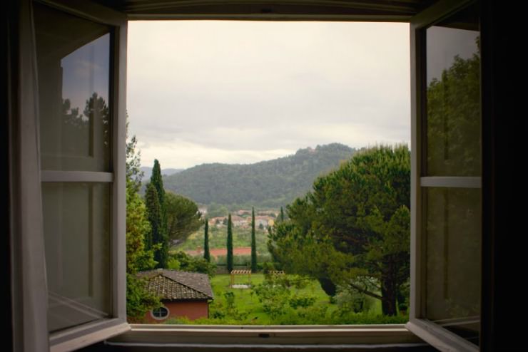 Tuscan villa view from window_mini