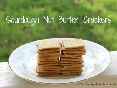 Einkorn Sourdough Crackers with Nut Butter