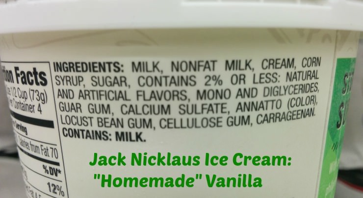 Jack Nicklaus premium ice cream