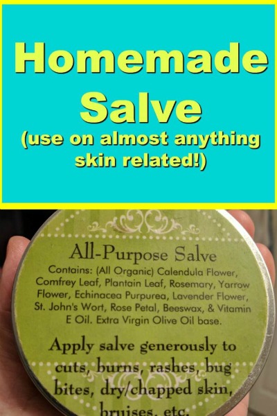 homemade salve in a container