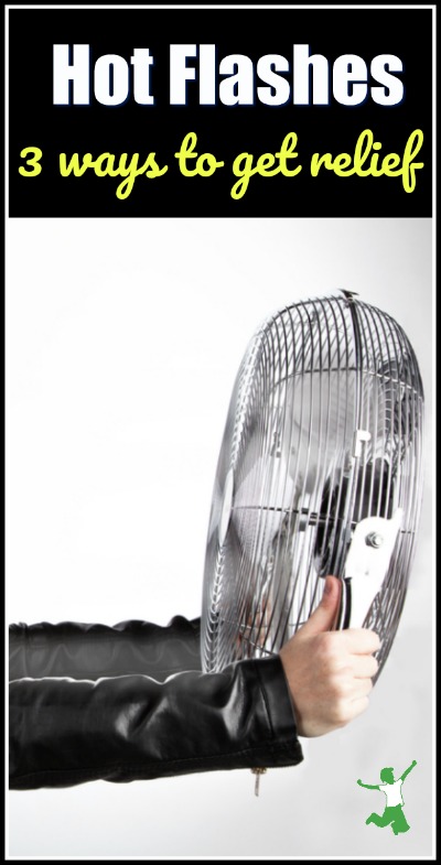 overheated woman with a fan