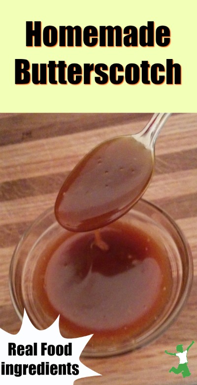 diy butterscotch in a small glass bowl with a spoon