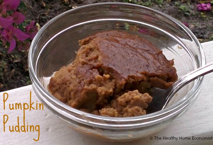 pumpkin pudding in a bowl