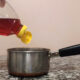 cooked raw honey in a saucepan
