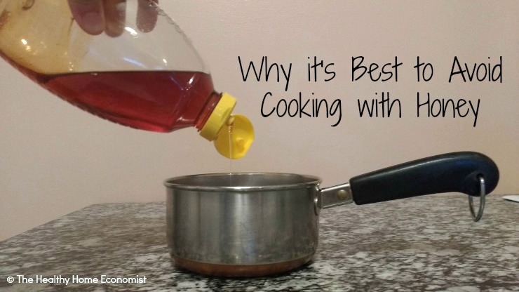 cooking honey in a saucepan