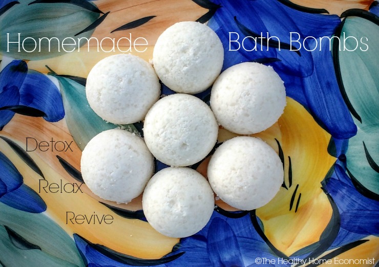 homemade bath bombs on a platter