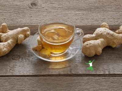 cup of ginger tea to improve nutrient absorption
