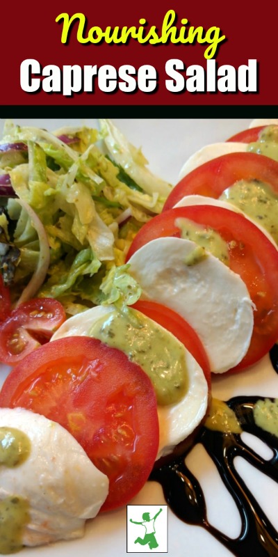 caprese salad on a white plate