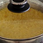 simmering saffron rice