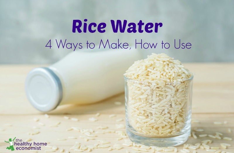 homemade rice water in bottle