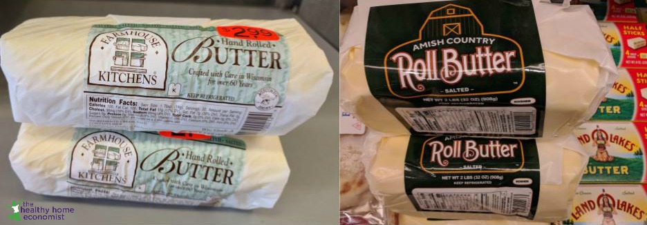 amish butter on supermarket shelves