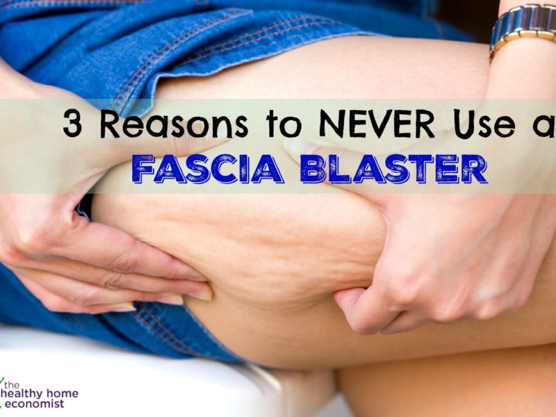 woman with cellulite using a fascia blaster