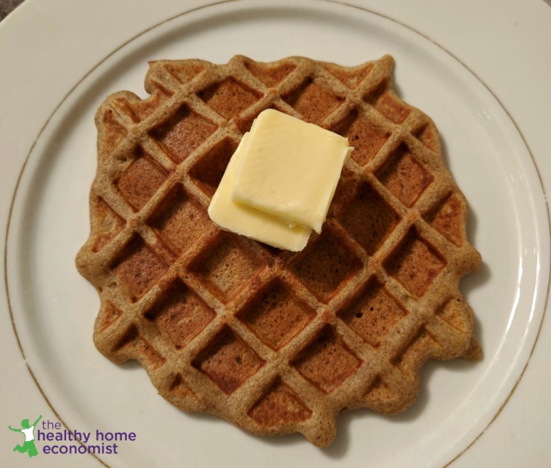 plantain waffles on a plate