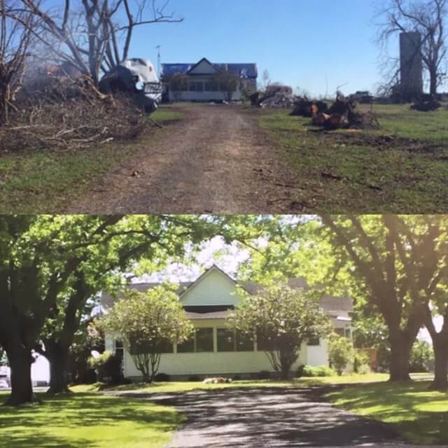 Ocheesee Creamery farmhouse before and after