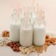 plant based milk in bottles