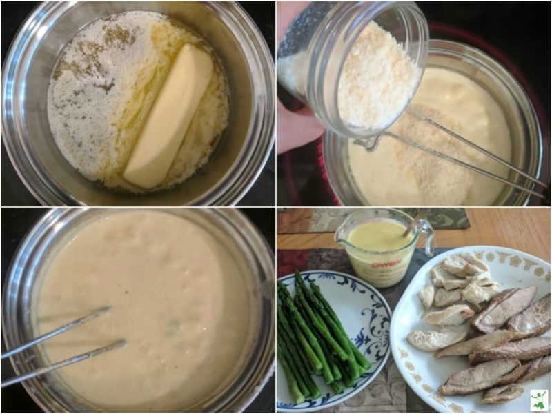 homemade alfredo sauce made in four steps