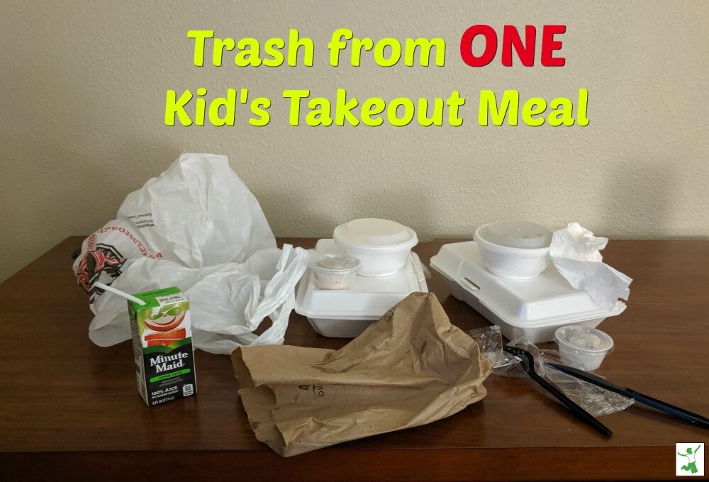 takeout food trash