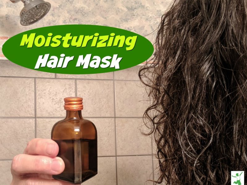 homemade hair mask in a bottle