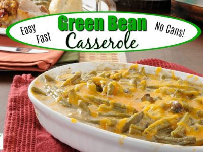 healthy green bean casserole on a table