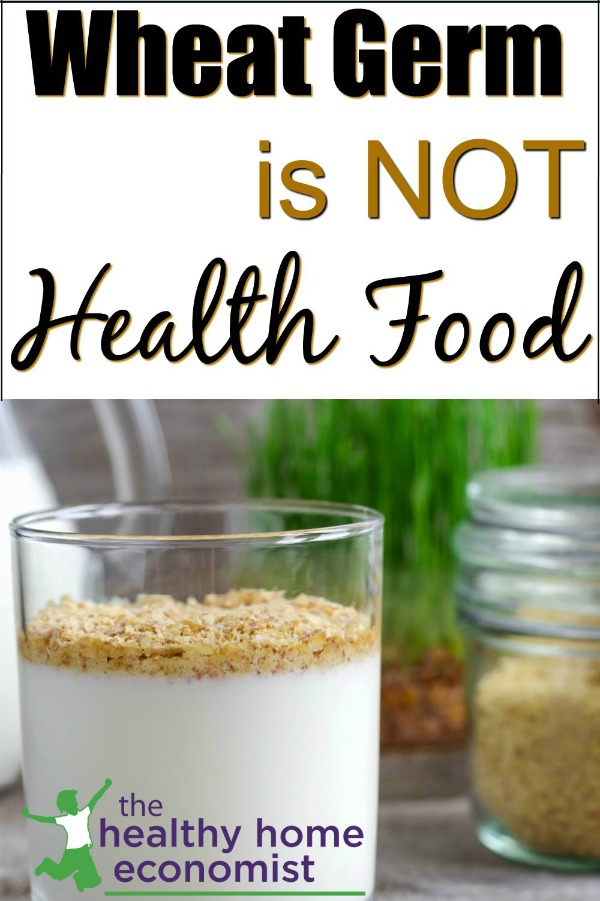 wheat germ in a glass jar on a table