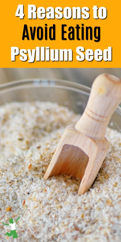 psyllium in a bowl on a cutting board