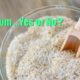 psyllium husks in a bowl with a wooden scoop