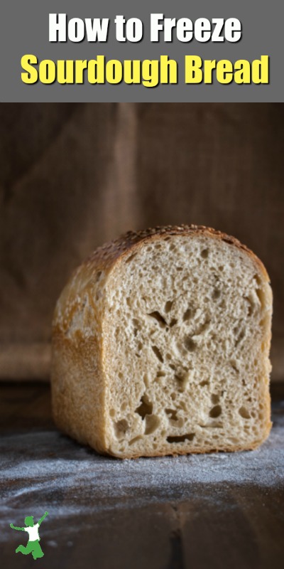 Half a sourdough loaf on a table