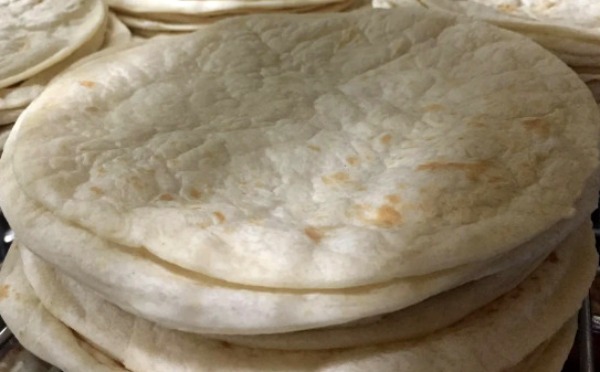 stack of sourdough tortillas