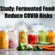 Variety of fermented food jars on a counter