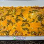 baked chili cheese dip on the counter