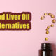 cod liver oil capsules in a brown bottle