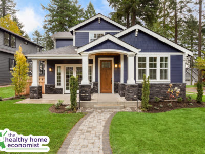 healthy home with a wooden door