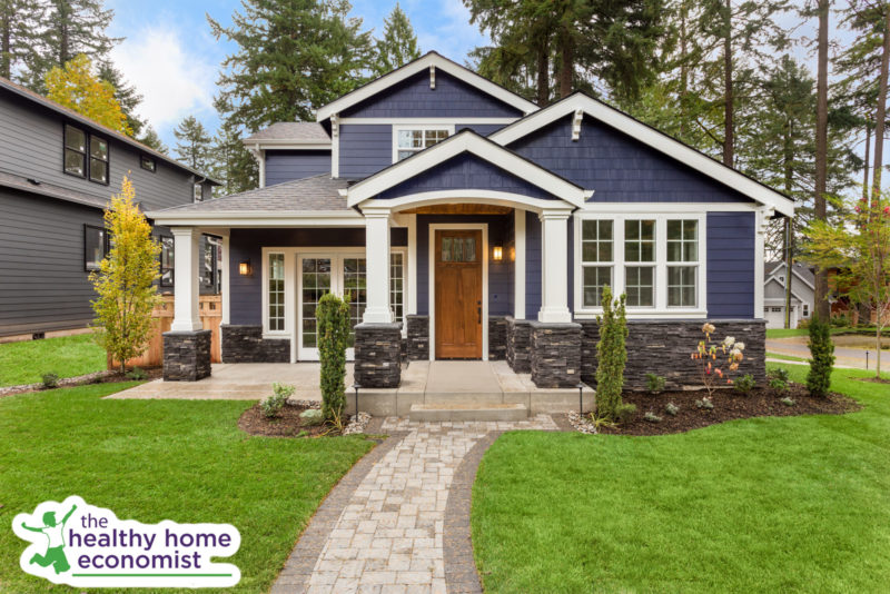 healthy home with a wooden door