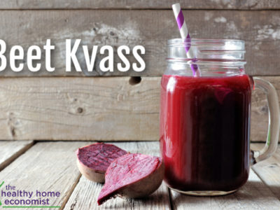 mug of beet kvass with straw