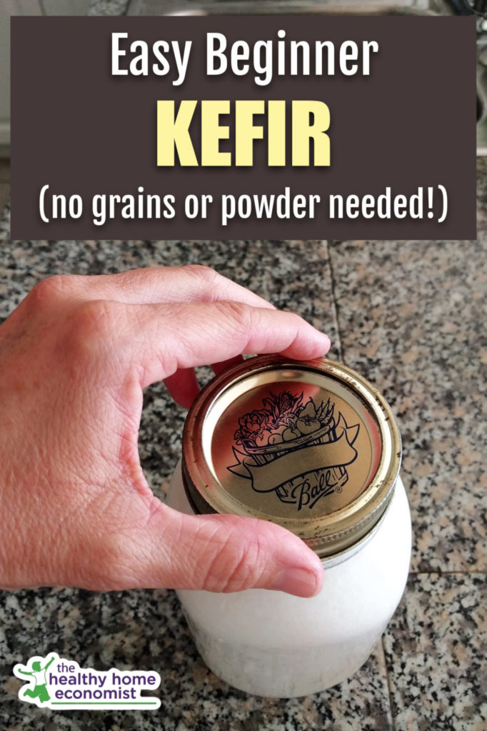 quart of whole milk kefir using no starter culture