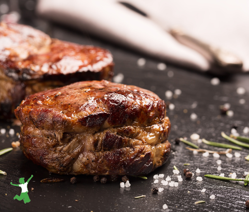 grassfed filet mignon on a table