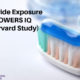 fluoride toothpaste on children's toothbrush