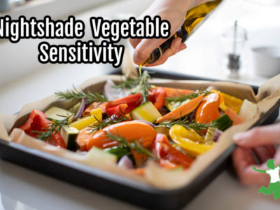 chopped nightshade vegetables in a pan with olive oil