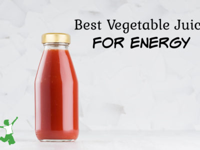 glass bottle of energy boosting vegetable juice