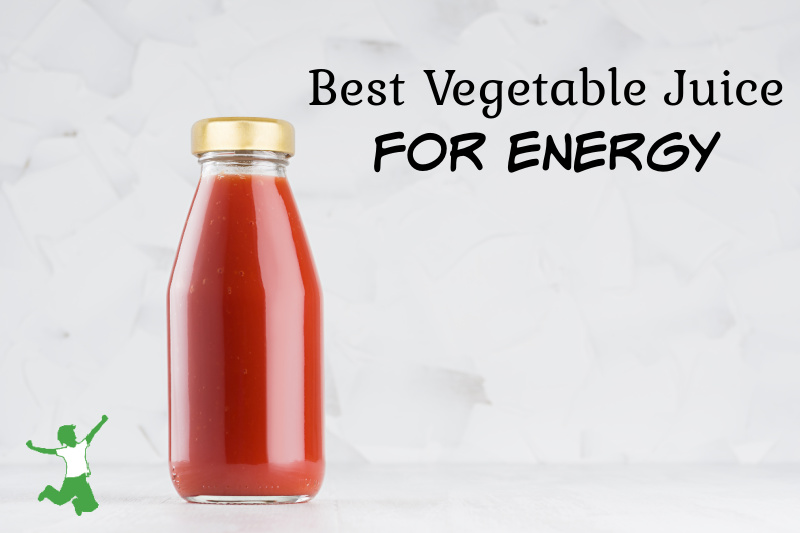 glass bottle of energy boosting vegetable juice