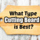 safe nontoxic wooden cutting board on a countertop
