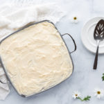 homemade cream cheese in a stainless dish with spoon