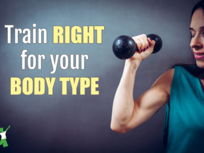 woman with endomorph body type lifting weights