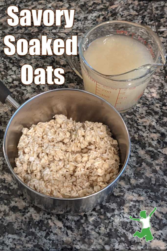 bone broth soaked oats in a pan