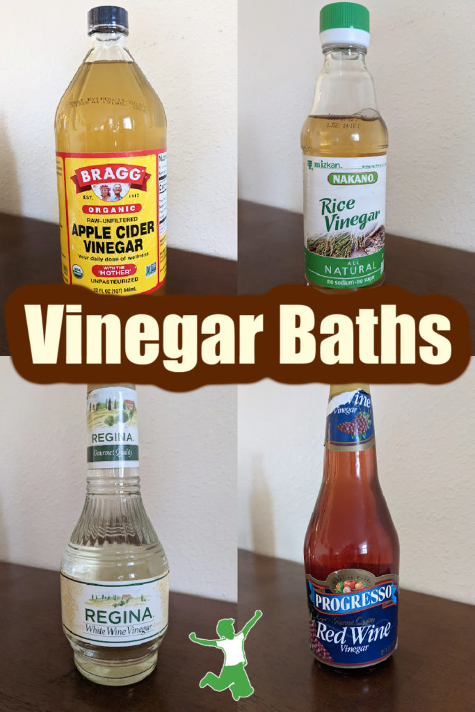 bottles of best vinegar for cleansing baths