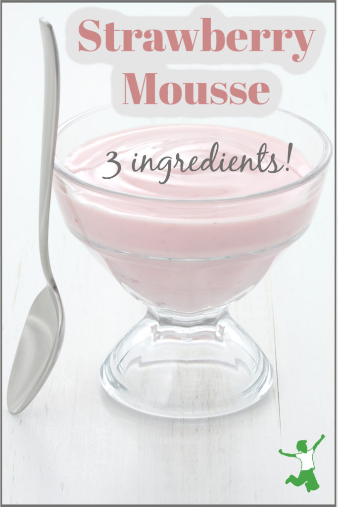 healthy strawberry mousse in a parfait glass
